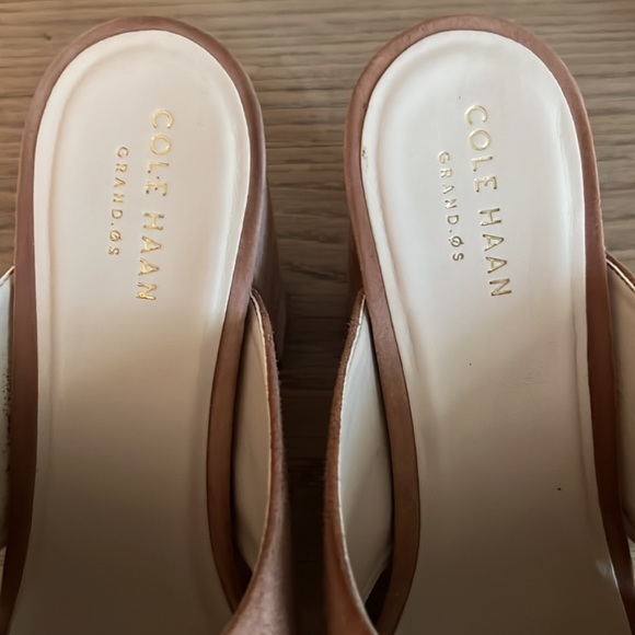 Cole Haan tan suede cross sandals - Picture 3 of 6